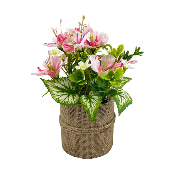 Artificial Potted Plant – Fish Silk Geranium Daisy