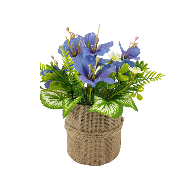 Artificial Potted Plant – Fish Silk Geranium Daisy