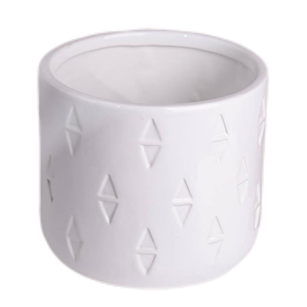 Ceramic Planter – Triangle Pattern Ceramic Planter