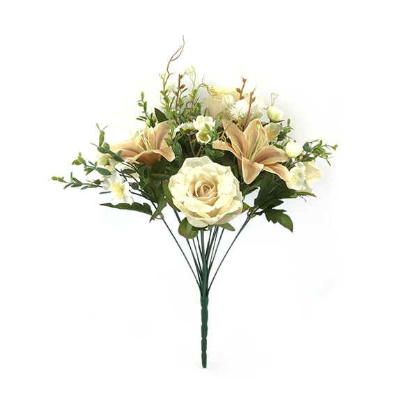 Bouquet de 18 roses et lys